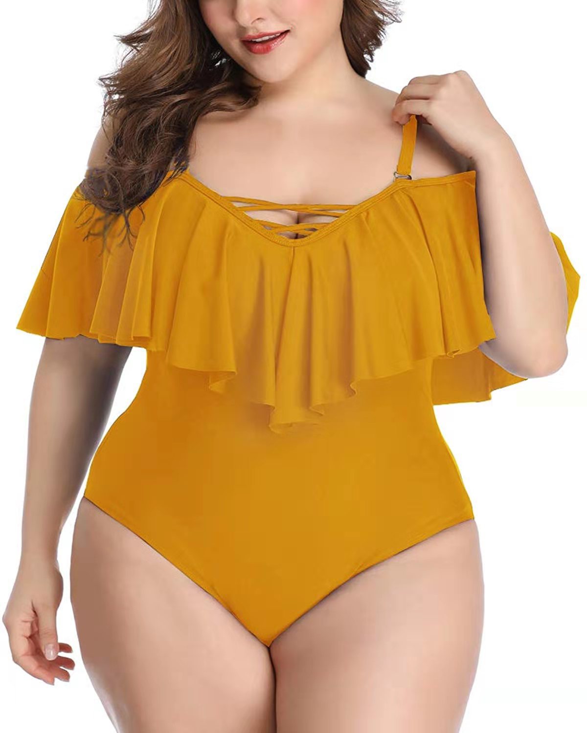 Cross-Back Ruffle Bikini 2