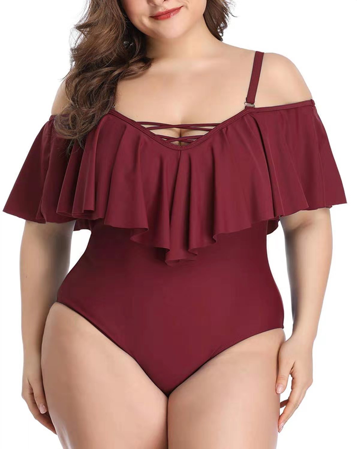 Cross-Back Ruffle Bikini 6
