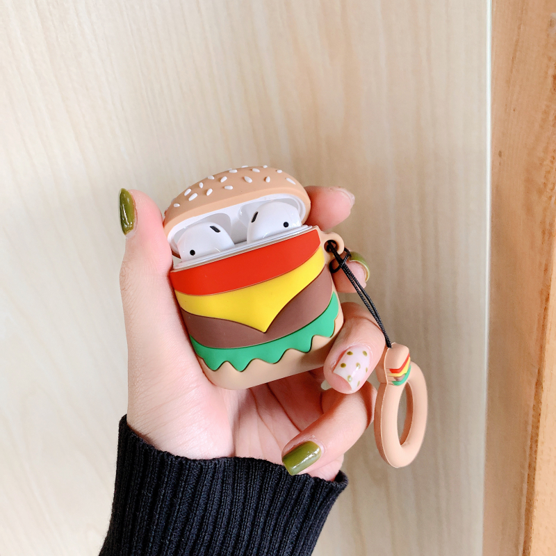 French Fry Hamburger AirPods Case