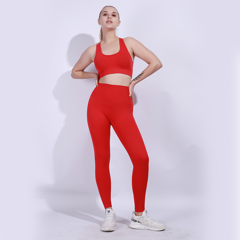 Seamless knitted vest suit