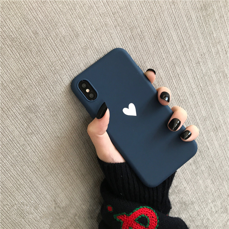 Heart Painted Phone Case Display