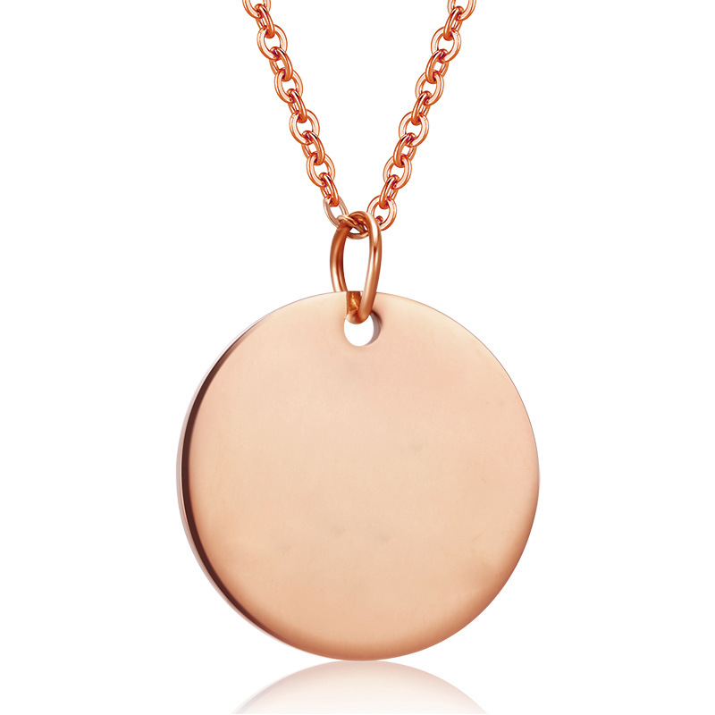 Titanium Steel Necklace Rose Gold