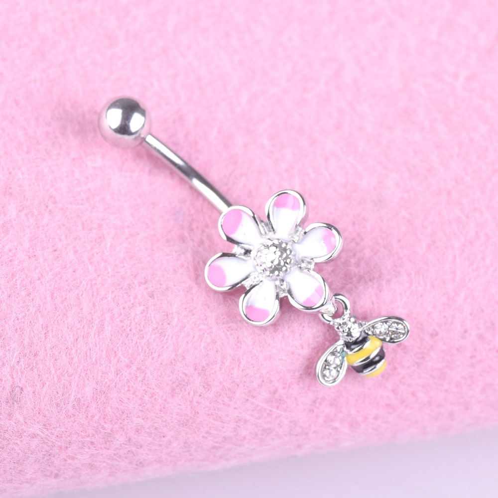 Belly Button Ring - Flower Design