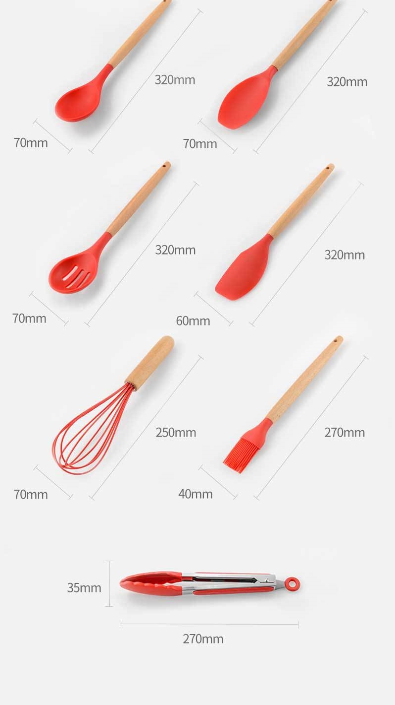 Silicone and Wood Utensils