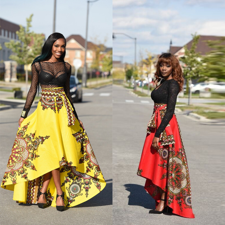 Afro-Print Maxi Dress 3