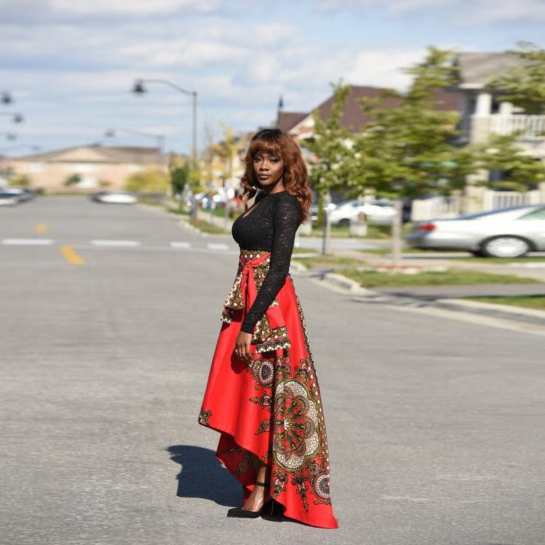 Afro-Print Maxi Dress 5