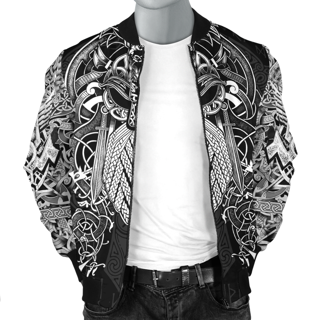 Tribal Tattoo Print Jacket Front View