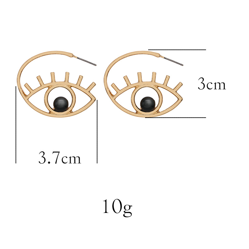 Devil's Eye Pearl Earrings Image 2