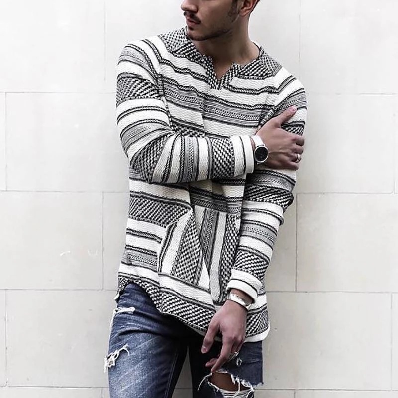 Men's T-Shirt Grey Stripes
