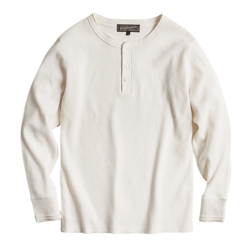 Stylish Waffle Henley