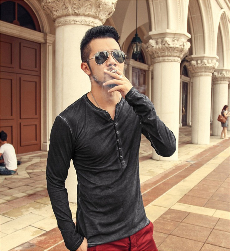 Dark Blue V-neck Cardigan