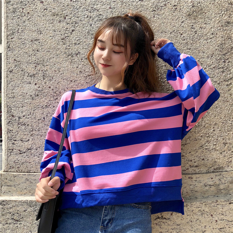 Striped Hoodie Back View