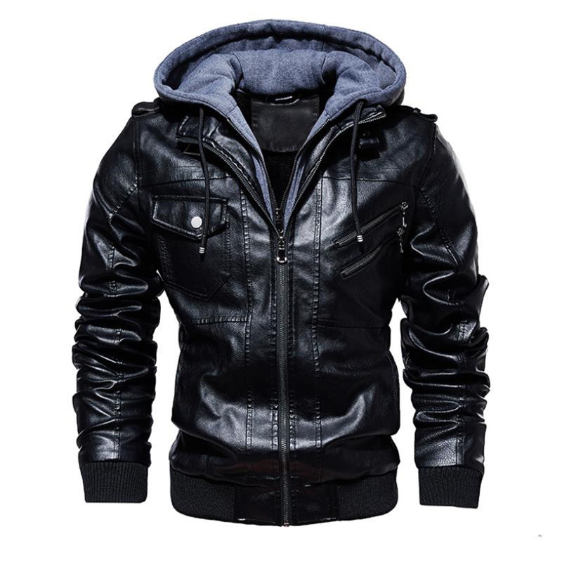 PU Water-Wash Leather Jacket Image 2