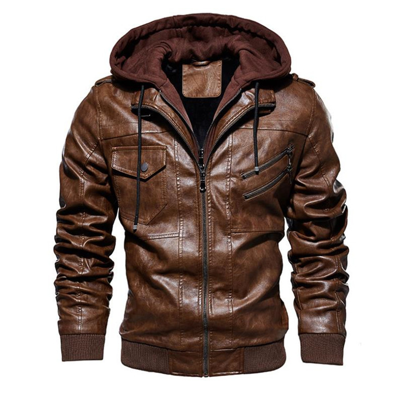 PU Water-Wash Leather Jacket Image 4