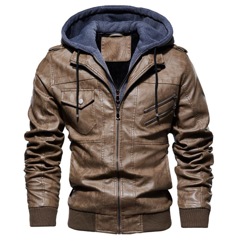 PU Water-Wash Leather Jacket Image 3