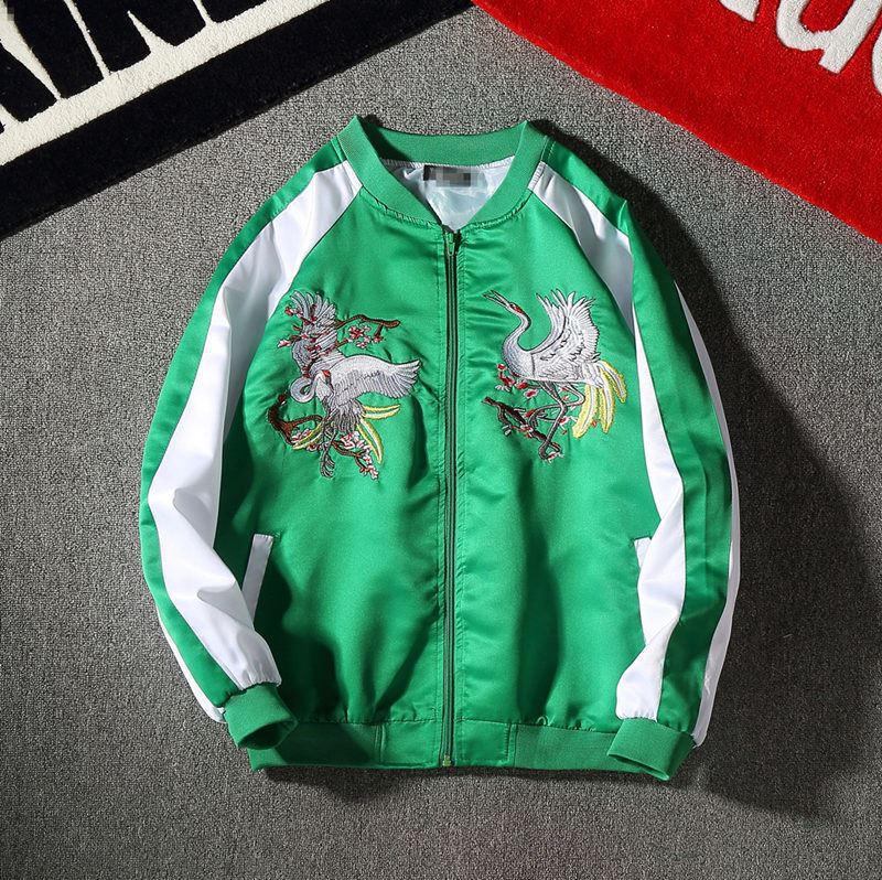 Crane Embroidery Jacket