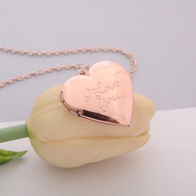Rose gold locket