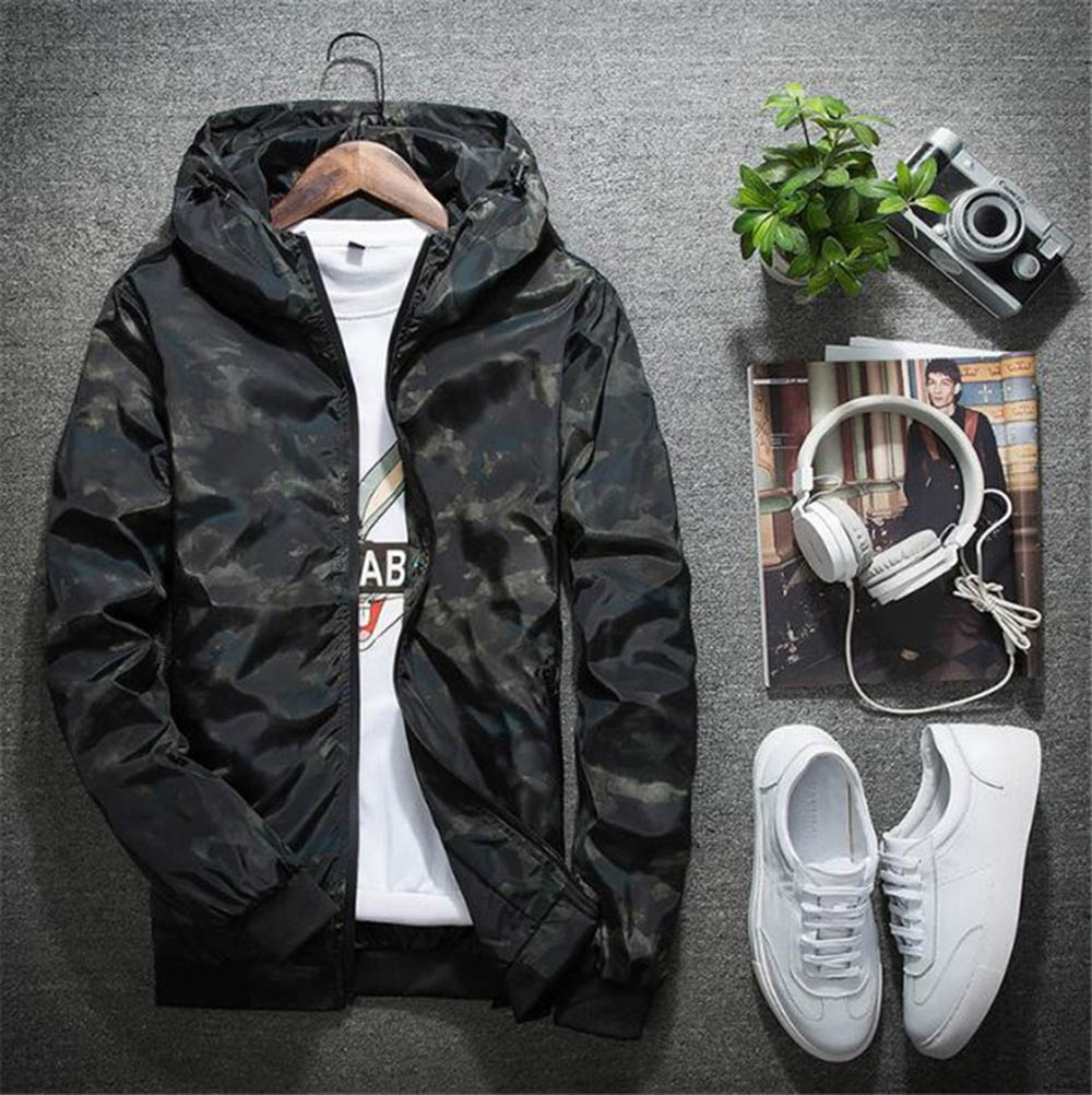 Men's Camouflage Hooded Jacket
