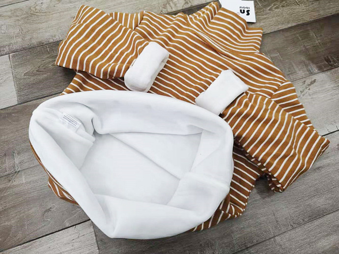 Children's striped high neck bottoming shirt