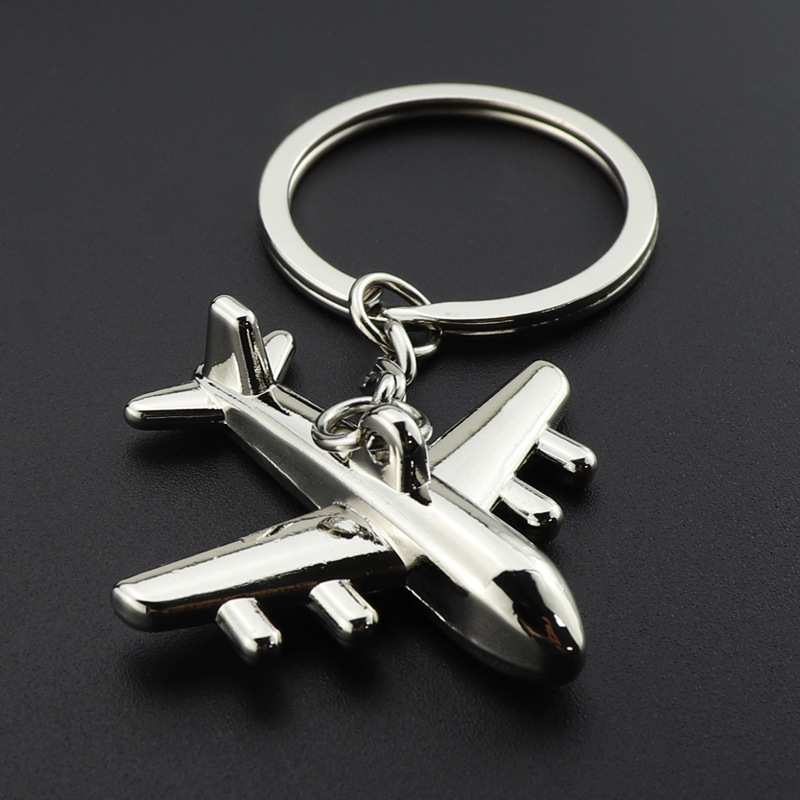 Metal Airplane Keychain Image 2