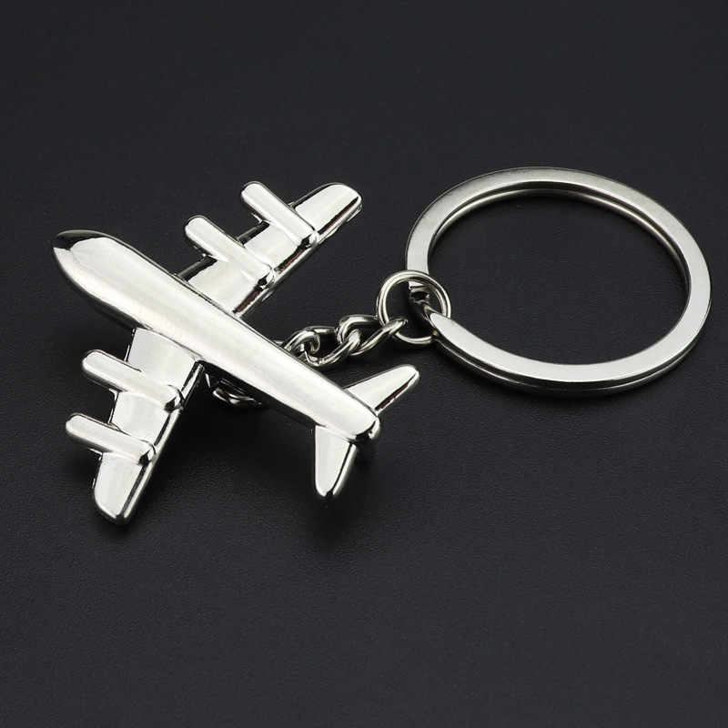 Metal Airplane Keychain Image 4
