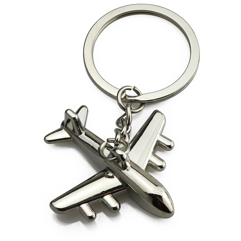 Metal Airplane Keychain Image 5