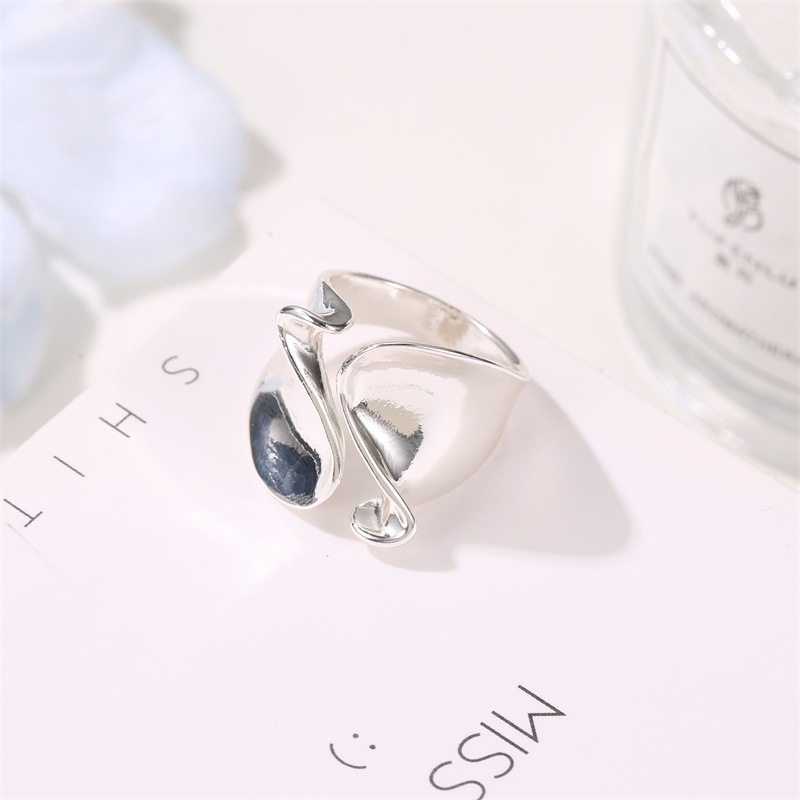 Geometric Open Ring - Silver
