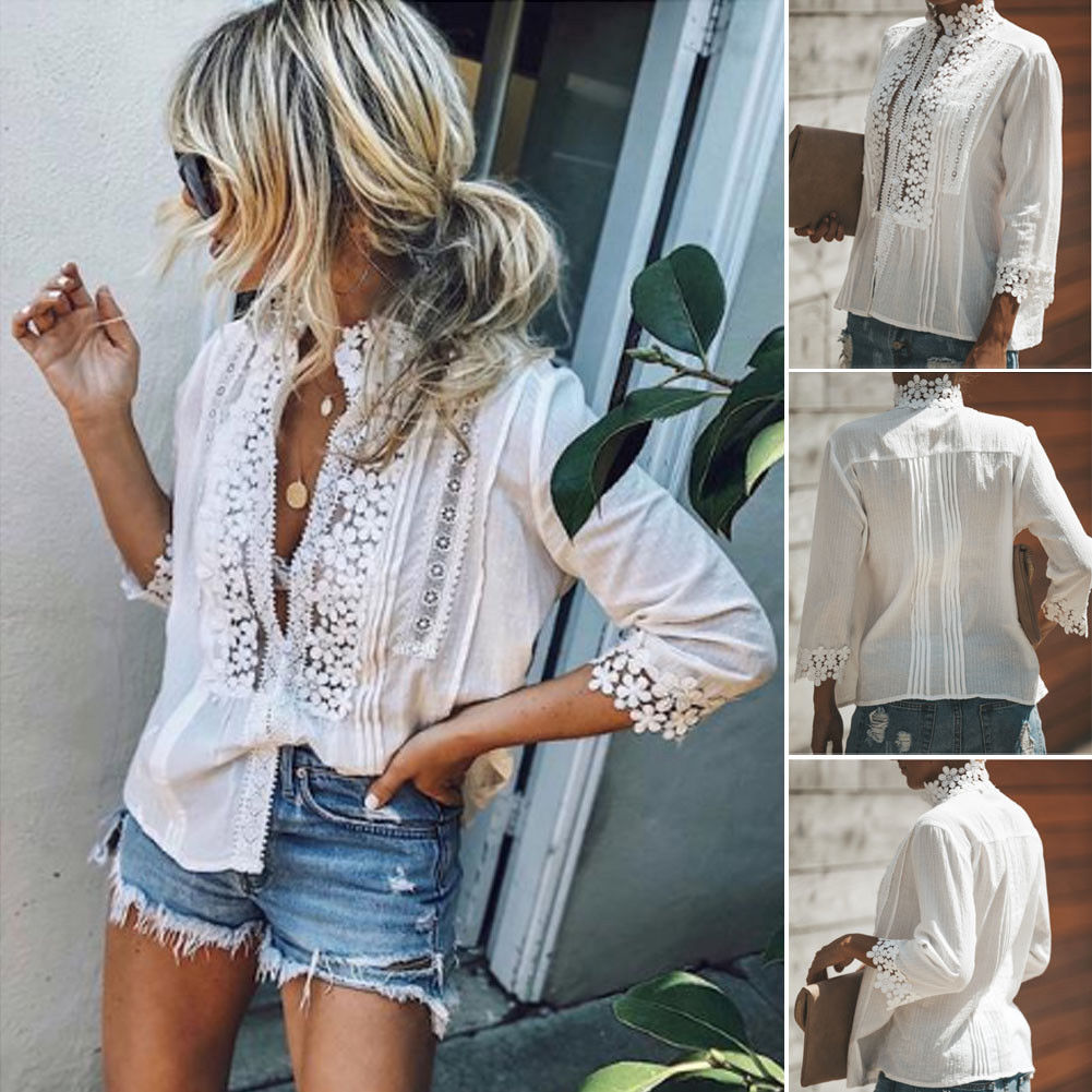 Lace Trim Shirt Image 1