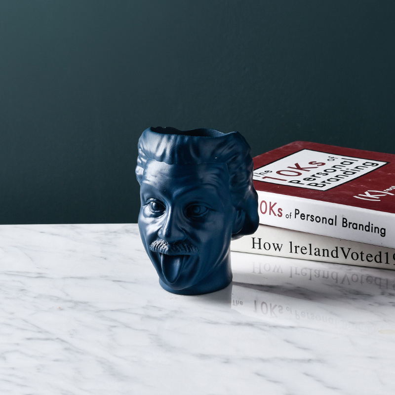 Einstein Flower Pot Dark Blue