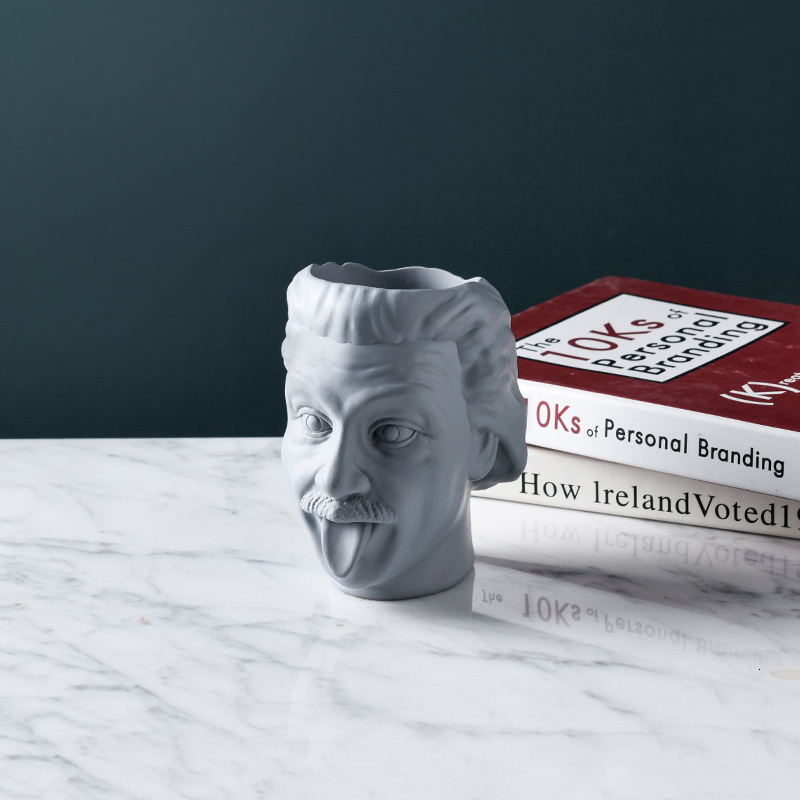 Einstein Flower Pot Grey