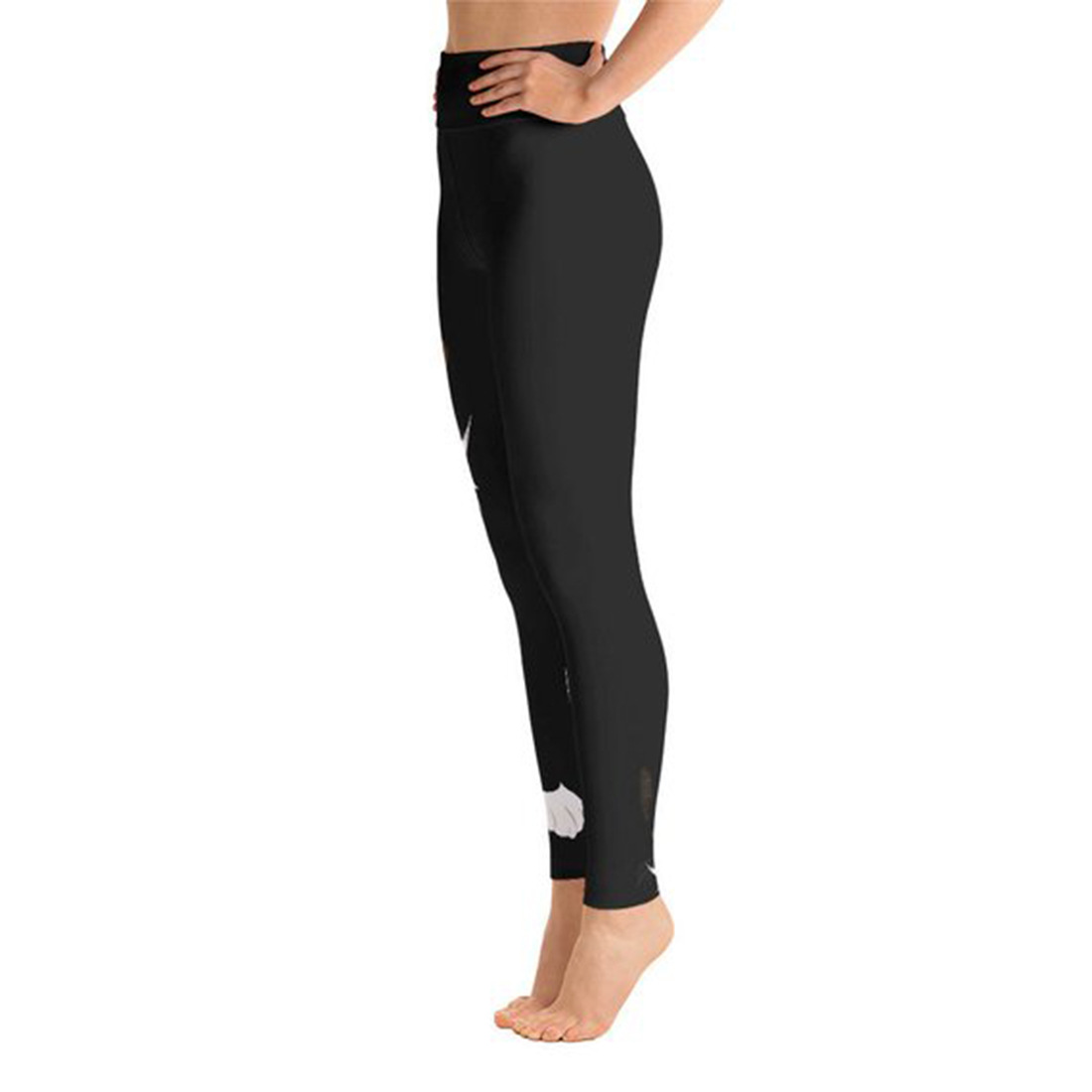 Black Cat Printed Yoga Pants 4