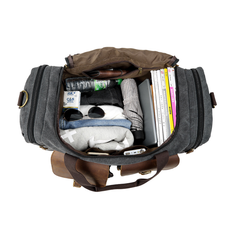 Durable Canvas and Leather Construction