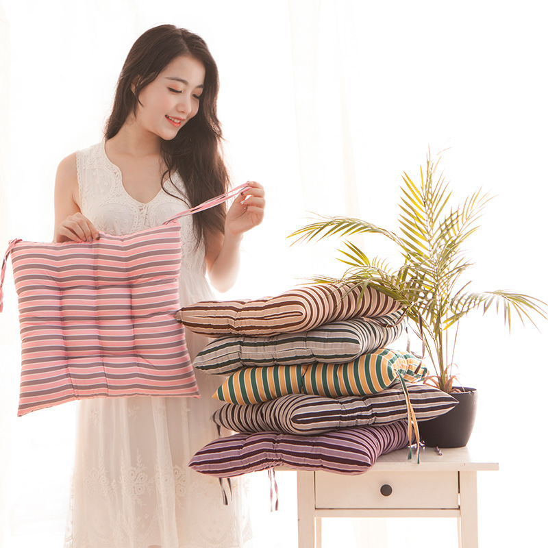 Striped chair cushion image 2