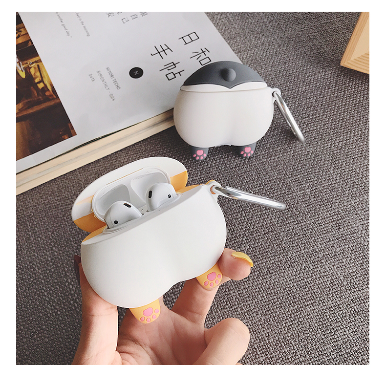 ins cute Corgi butt silicone case