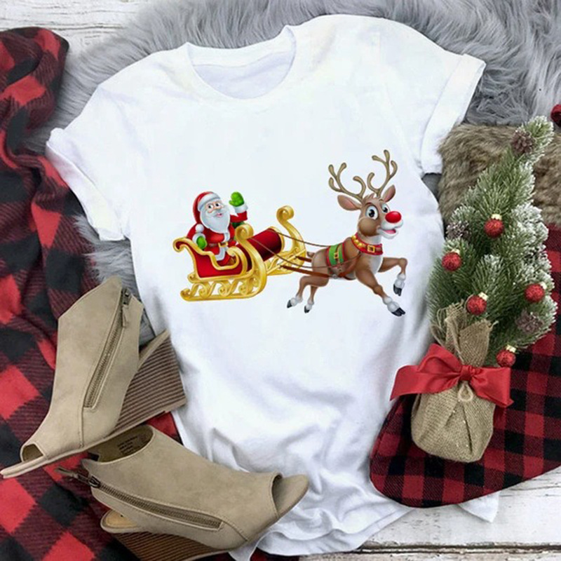Christmas Santa Print Tee