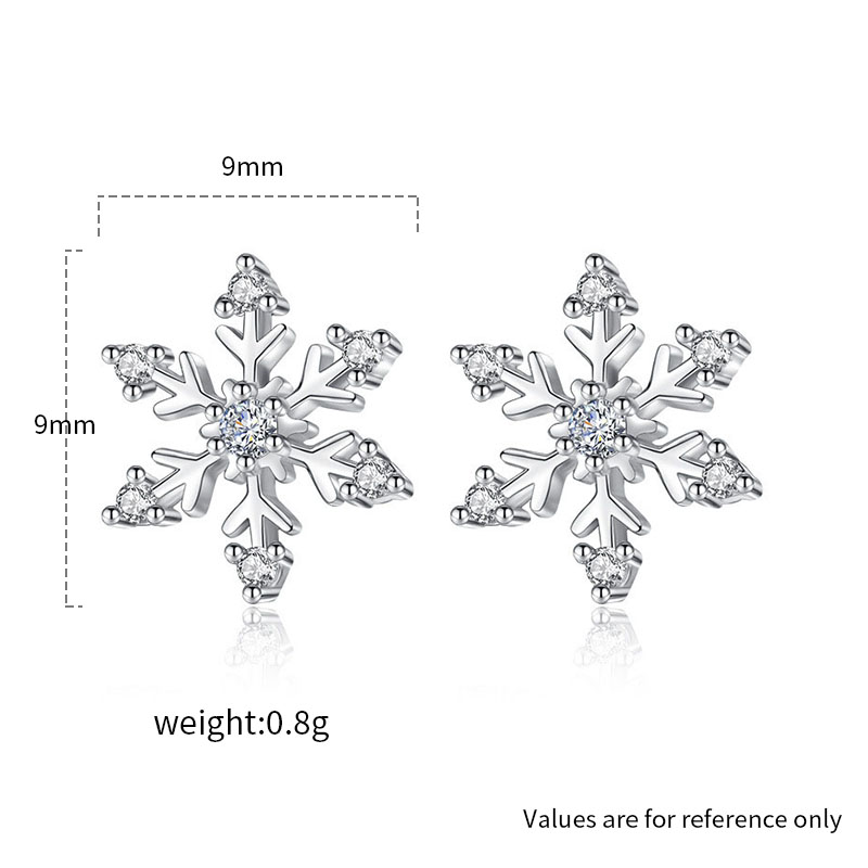 Silver Snowflake Earrings - Image 2