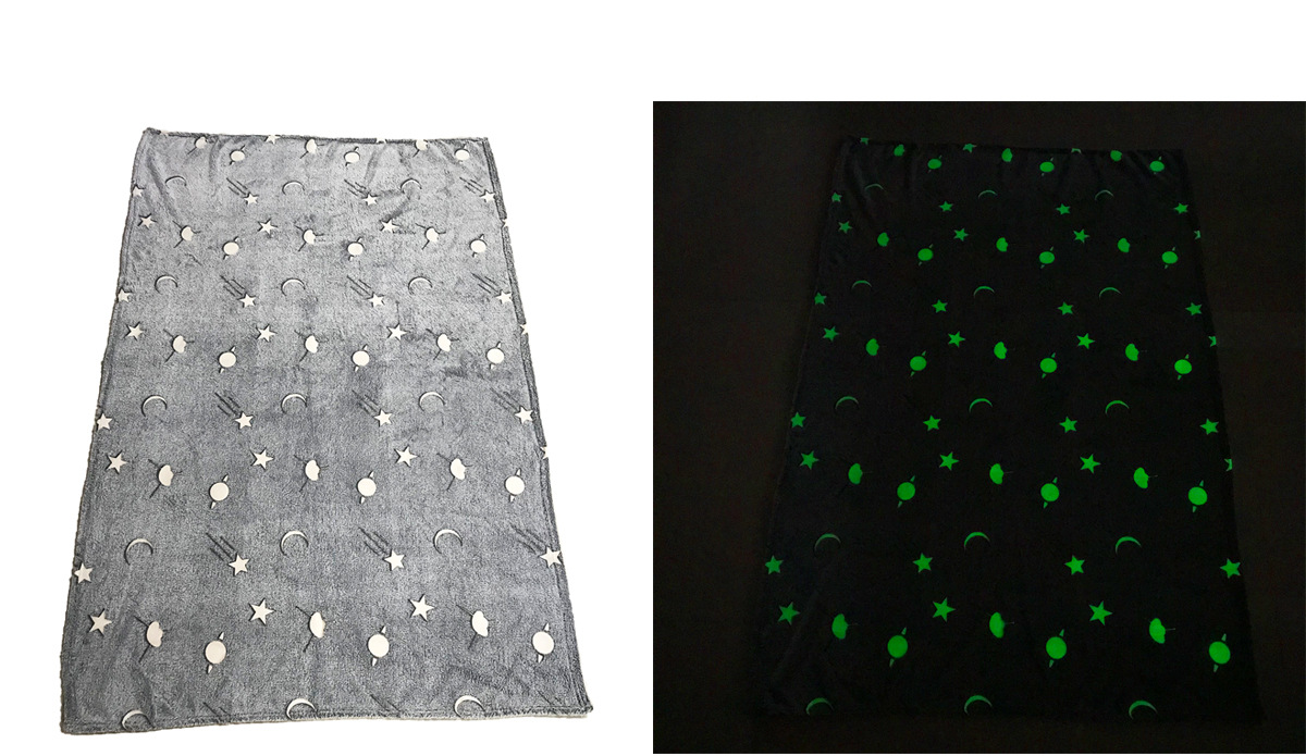 Glow-in-the-Dark Coral Fleece Blanket Image 1