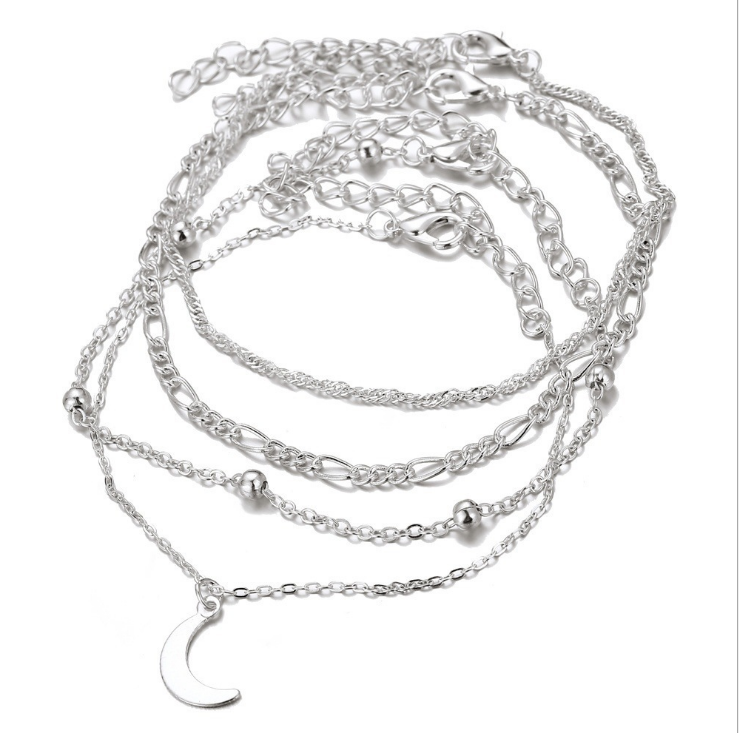 Moon Pendant Bracelet and Anklet