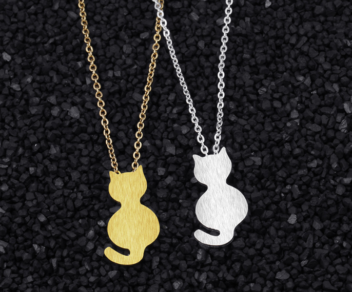 Gold Cat Necklace