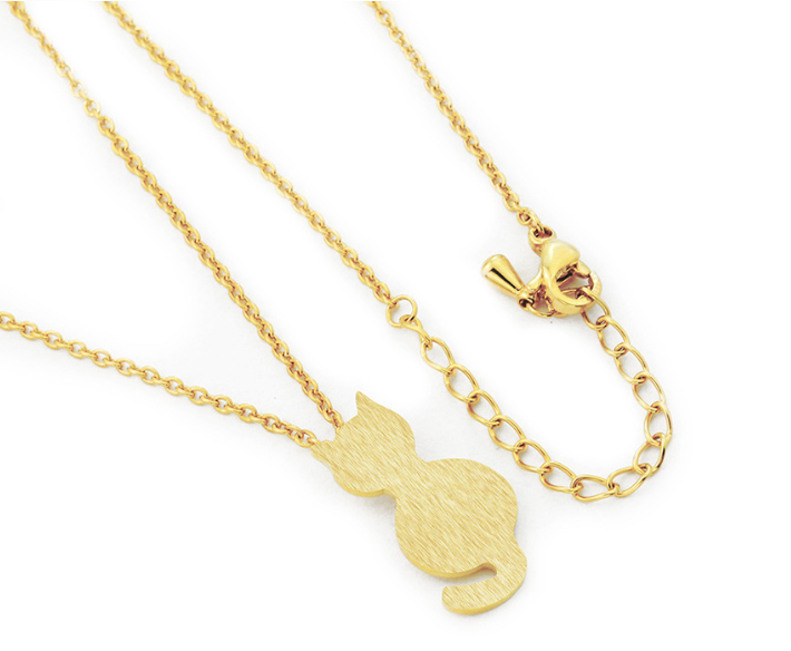Wearing Cat Necklace