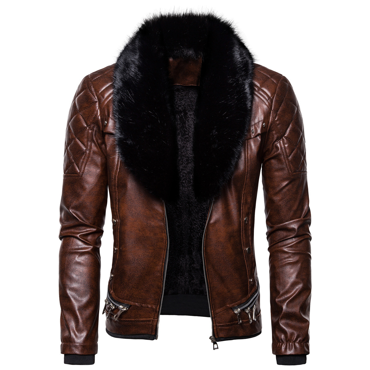 Men's Leather Jacket Image 4
