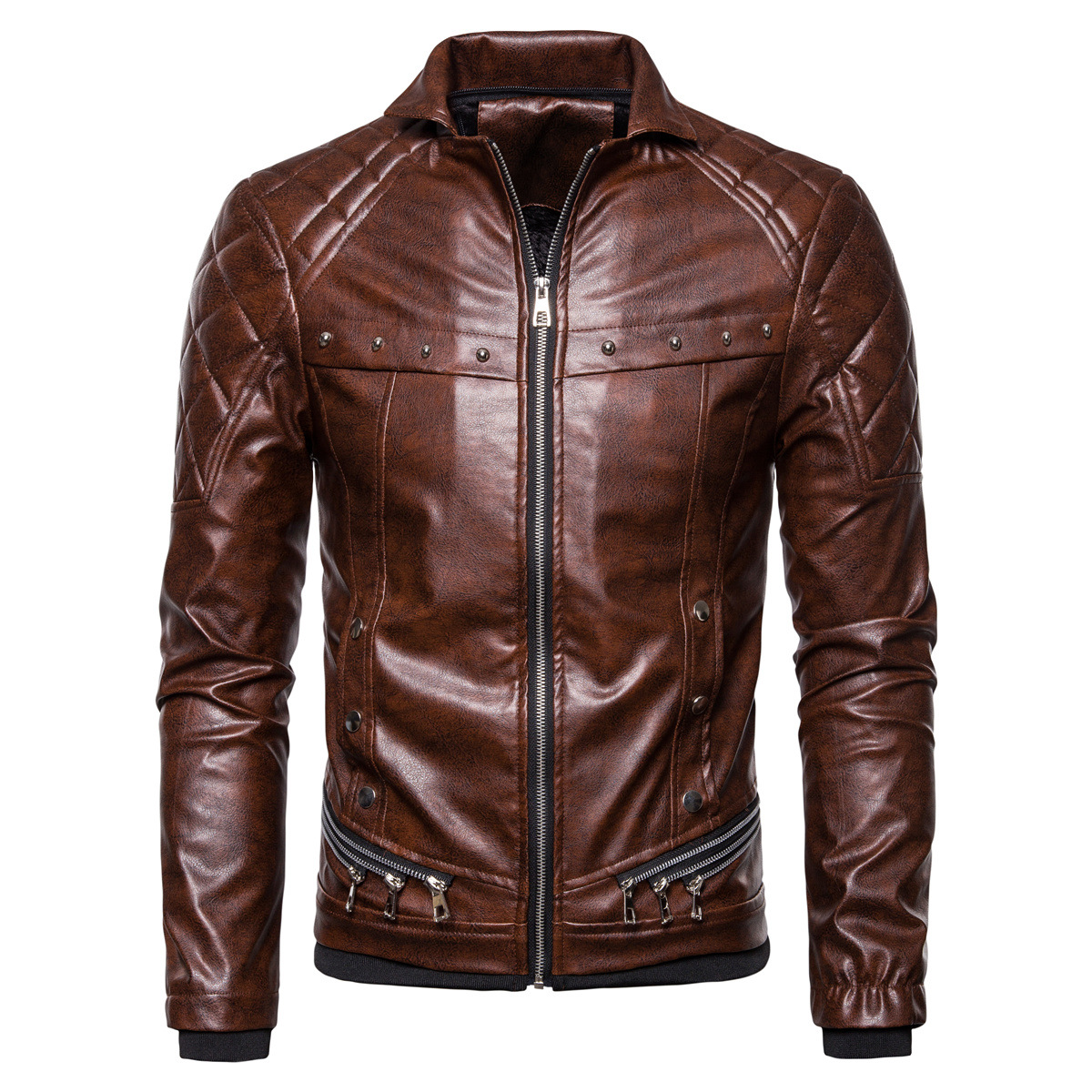 Men's Leather Jacket Image 7