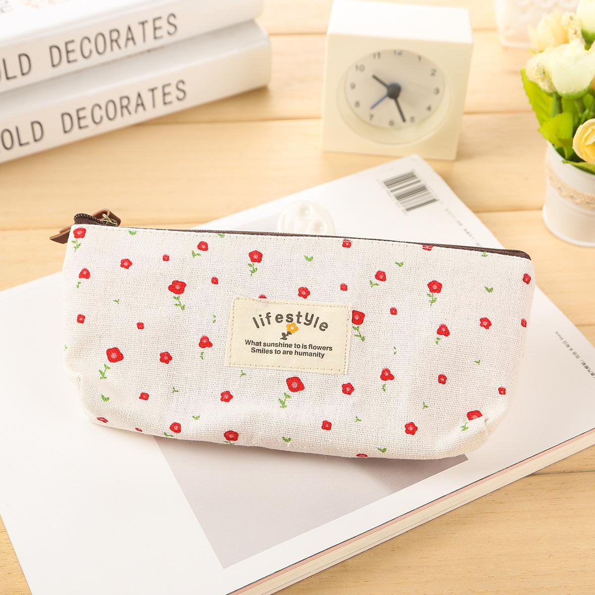 Flower Pattern Creative Pencil Case Image 3