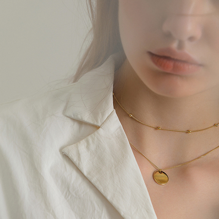 Double Layer Necklace Gold