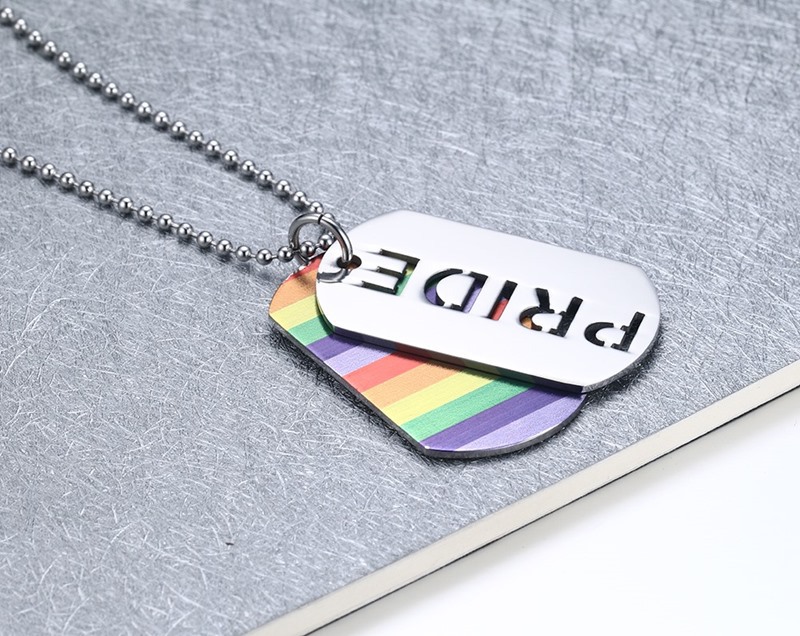 Pride Pendant on Model