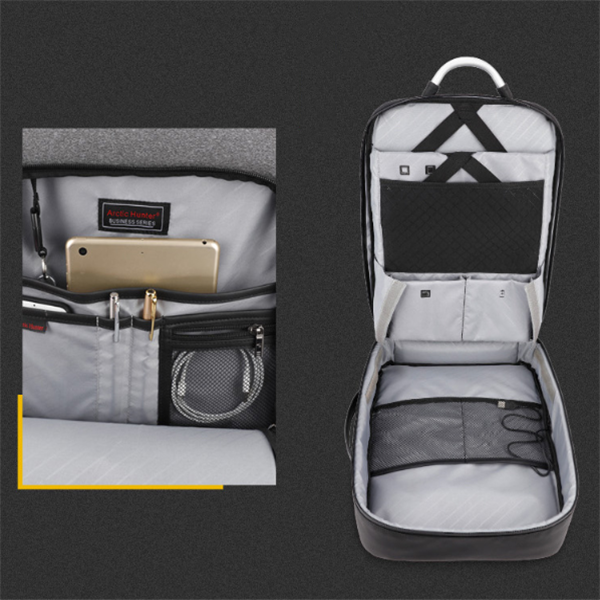 Business Laptop Backpack - Light Grey