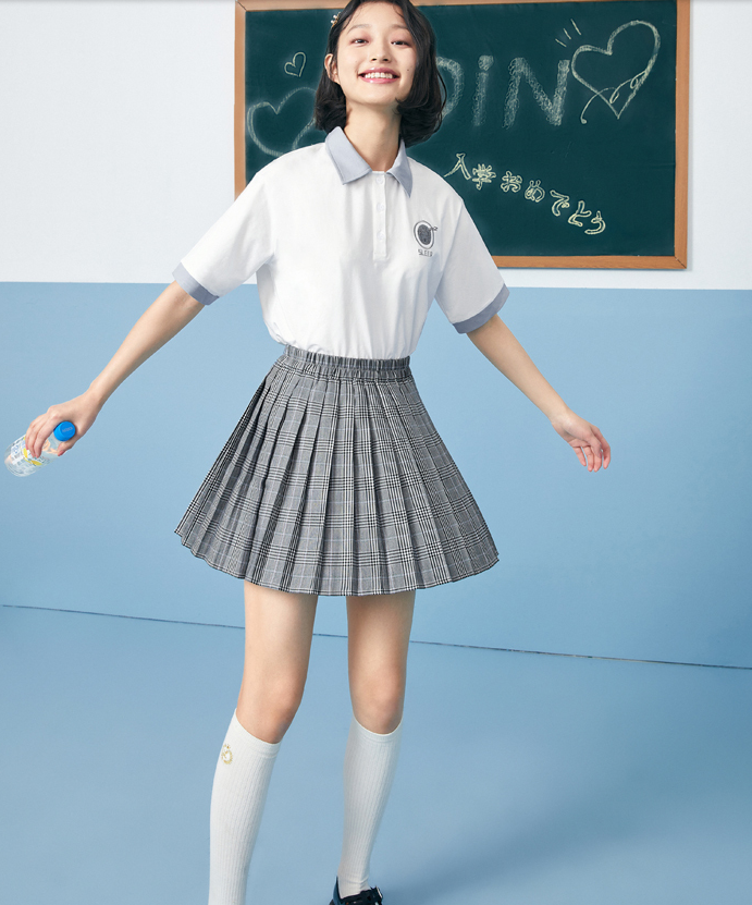 百褶格纹裙 Image 1