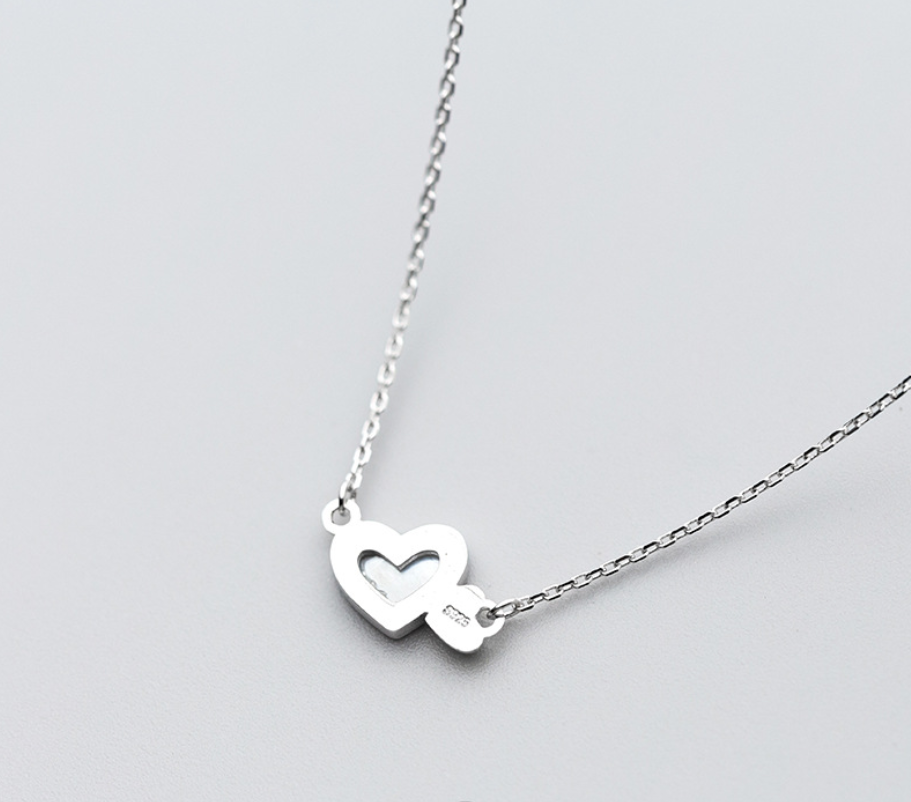 Silver Heart Necklace Image 5