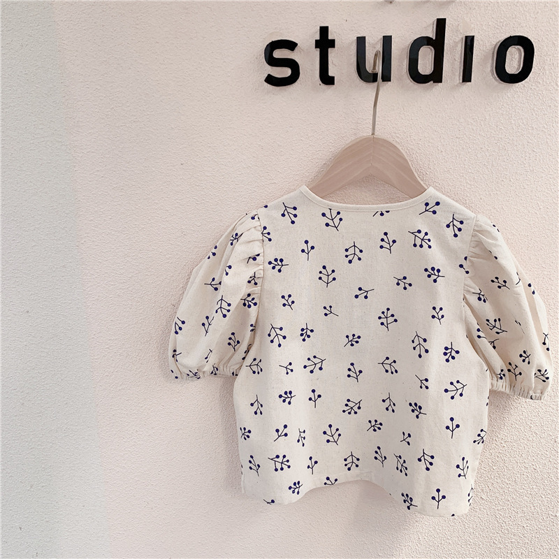 Summer Puff Sleeve Cotton Shirt 5