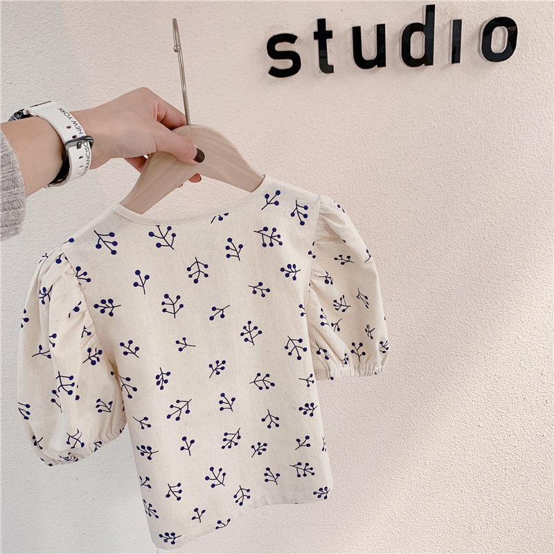 Summer Puff Sleeve Cotton Shirt 4